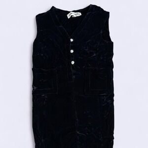 Jane Andre Vintage Velvet Black Dress